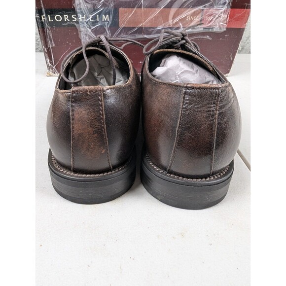Florsheim Oxford Shoes Men\'s 8 3E Brown Leather Lace Up Square Toe New (Other) main image 4